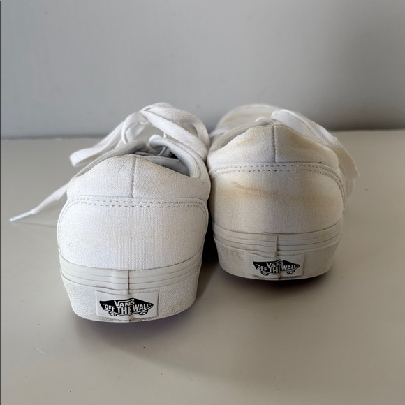 Vans Old Skool White Canvas Sneakers – Men’s Size 8/Women's 9.5 - Picture 4 of 11